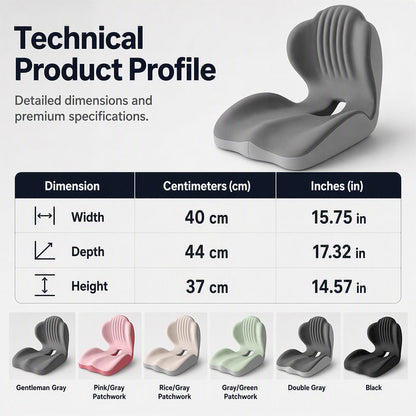 Ergonomic Memory Foam Seat Cushion with Back Support – Stay Comfortable All Day, Perfect for Office, Car & Home