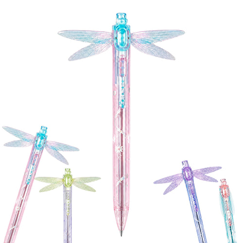Gleaming Wings Dragonfly Pen, Dragonfly Ballpoint Pen with Moving Wings