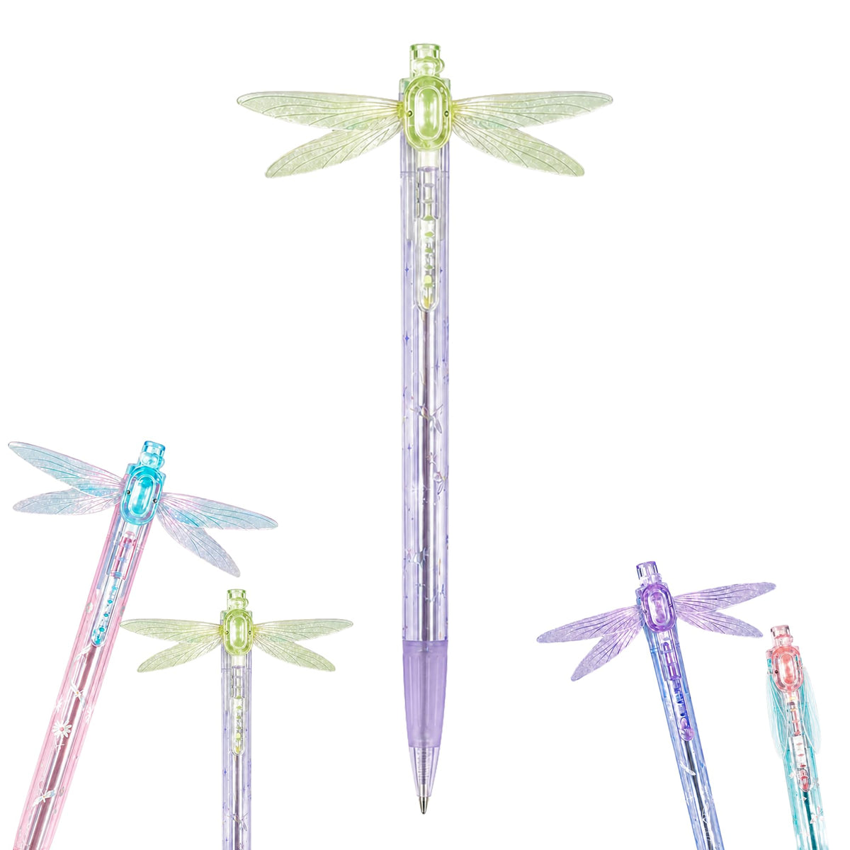 Gleaming Wings Dragonfly Pen, Dragonfly Ballpoint Pen with Moving Wings