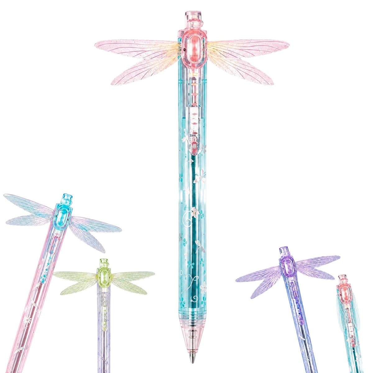 Gleaming Wings Dragonfly Pen, Dragonfly Ballpoint Pen with Moving Wings