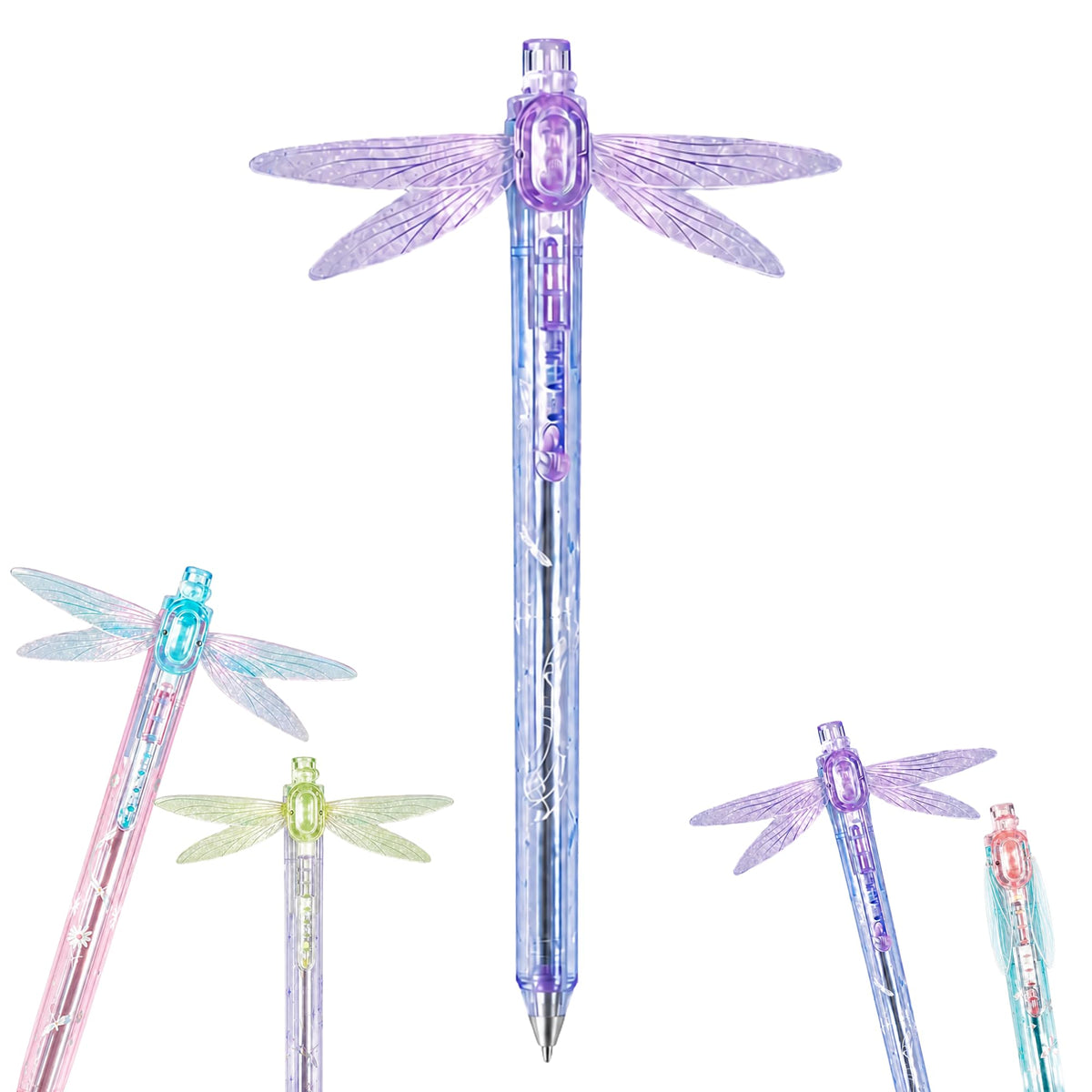 Gleaming Wings Dragonfly Pen, Dragonfly Ballpoint Pen with Moving Wings