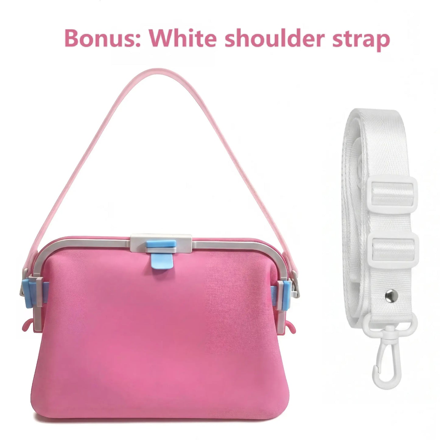 Waterproof Silicone Tote Bag, Leakproof Reusable HandheldStorage Bag Washable for Beach Hiking Camping Travel