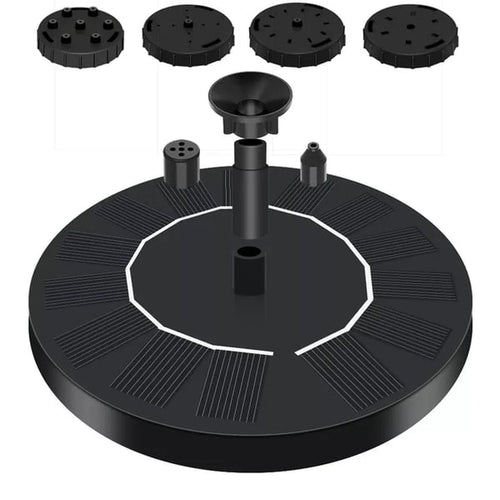 🎁Solar Fountain, Solar Powered Bird Bath Fountain Pump with 4 Nozzles 1.4W Solar Panel Kit Water Pump, Outdoor Watering Submersible Pump for Pond, Pool, Garden, Fish Tank