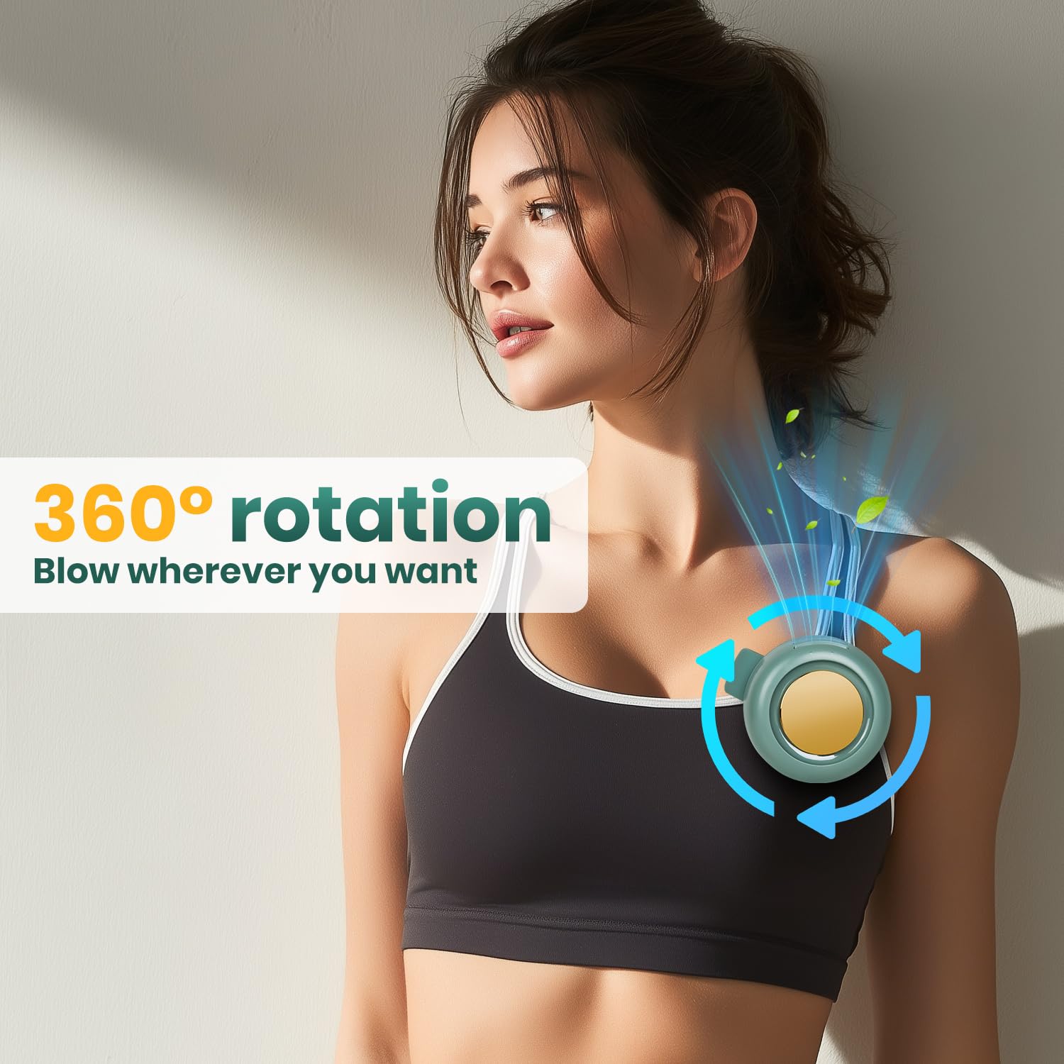 Portable Handheld Neck Clip Mini Fan