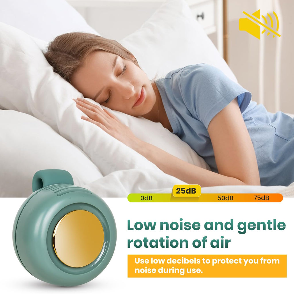 Summer Essential, Portable Dual-Use Neck Clip Mini Handheld Fan